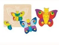 Goki Układanka warstwowa Motylki - Układanki dla dzieci - miniaturka - grafika 2