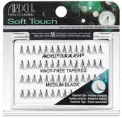 Sztuczne rzęsy i akcesoria - Ardell Soft Touch Knot Free Medium Black Komplet kępek sztucznych rzęs bez węzełków 56szt 074764682840 - miniaturka - grafika 1
