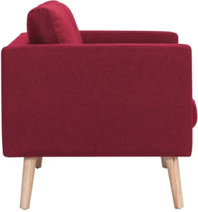 vidaXL vidaXL Sofa 2-osobowa, tapicerowana tkaniną, kolor czerwonego wina - Sofy i kanapy - miniaturka - grafika 6