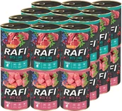 Mokra karma dla psów - Dolina Noteci (RAFI) Rafi Junior CIELĘCINA / JAGNIĘCINA Zestaw Puszek MIX SMAKÓW 24 X 400g  od 95zł +DO 3% ZWROTU W PROGRAMIE LOJALNOŚCIOWYM ZEST-RAFI-JUN-400-24 - miniaturka - grafika 1