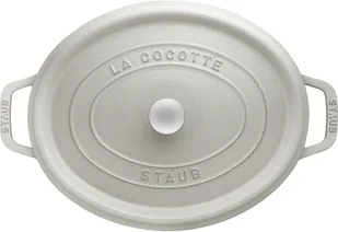Staub Garnek żeliwny owalny La Cocotte 8 L biała trufla 40501-447-0 - Garnki - miniaturka - grafika 4