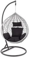 Fotele - Halmar EGGY fotel ogrodowy popielaty / czarny V-CH-EGGY-FOT - miniaturka - grafika 1