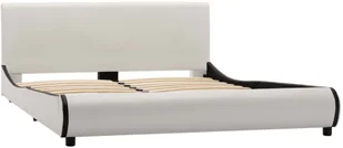 vidaXL Rama łóżka, biała, sztuczna skóra, 120 x 200 cm - Łóżka - miniaturka - grafika 8