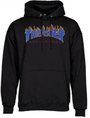 Bluzy męskie - Thrasher bluza męska FLAME LOGO HOODIE Black/Blue - miniaturka - grafika 1
