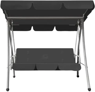 vidaXL Huśtawka ogrodowa z baldachimem, 192x118x175 cm, antracytowa - Huśtawki vidaXL Huśtawka ogrodowa z baldachimem, 192x118x175 cm, antracytowa - Huśtawki - miniaturka - grafika 2