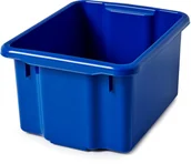 Pojemniki biurowe - AJ Produkty Pojemnik plastikowy, 600x400x350 mm, 55 L, niebieski - miniaturka - grafika 1