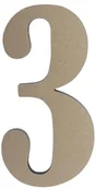 Numery na dom - Cyfra /3/ 5CM PLATYNA PVC - miniaturka - grafika 1