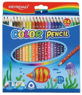Kredki ołówkowe KEYROAD trójkątne 24 kolory KEYROAD - Przybory szkolne - miniaturka - grafika 5
