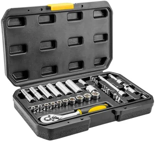 NEO-TOOLS Zestaw kluczy nasadowych 1/2"""""""", 1/4"""""""" z grzechotką - 94 sztuki - NEO TOOLS (08-665) - Zestawy narzędziowe - miniaturka - grafika 2