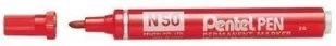 Pentel Marker okrągły N50 czerwony 12 szt) - Zakreślacze - miniaturka - grafika 2