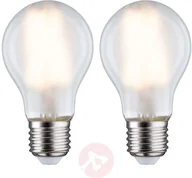 Żarówki LED - Paulmann Żarówka LED E27 7W 2 700 K matowa 2 szt. - miniaturka - grafika 1