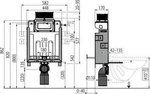 Alcaplast AM119/850 Renovmodul - Stelaże i zestawy podtynkowe do WC - miniaturka - grafika 2