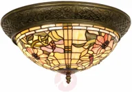Lampy sufitowe - Clayre&Eef MIRA - lampa sufitowa w stylu Tiffany - miniaturka - grafika 1
