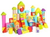 Klocki - Brimarex Top Bright Klocki drewniane alfabet cyfry 80el. wiadro - miniaturka - grafika 1