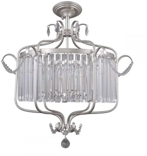 Italux Plafon LAMPA sufitowa RINALDO PNPL-33057-6B-CH.S glamour OPRAWA metalowa okrągła crystal kryształki srebrna szampańska PNPL-33057-6B-CH.S - Lampy sufitowe - miniaturka - grafika 2