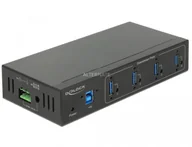 Switche - Delock 63309 huby i koncentratory USB 3.0 (3.1 Gen 1) Type-B 5000 Mbit/s Czarny, Hub USB - miniaturka - grafika 1