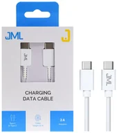 Kable USB - JML Kabel USB CD-118 USB C 2A 1 m biały 133646 - miniaturka - grafika 1