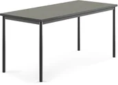 Meble do szkół i przedszkoli - AJ Produkty Stół SONITUS, 1600x700x720 mm, ciemno szare linoleum, antracyt - miniaturka - grafika 1