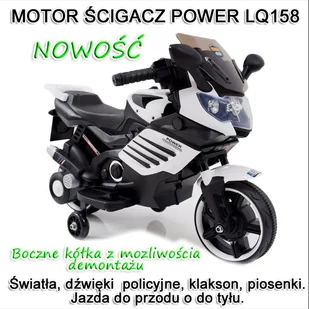 Import SUPER-TOYS MOTOR ŚCIGACZ POWER 158 BIAŁY - Pojazdy elektryczne dla dzieci - miniaturka - grafika 2