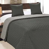 Narzuty - Euromat Dwustronna Narzuta Vigo II Ciemno Szara-Srebrna 10 180x220+2x40x40 12965 - miniaturka - grafika 1