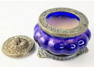 Świece - Song Of India Świeca Ręcznie Robiona w szkle z orientalnym motywem - Kwiat Nag Champa - 100g, - miniaturka - grafika 1