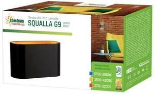 SpectrumLED Squalla G9 Ip20 Czarna Złota SLIP006002 - Lampy ścienne - miniaturka - grafika 3