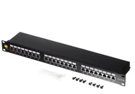 Szafy rack - NetRack Patch panel 19'' 24-porty kat. 5e FTP, z półką 104-03 - miniaturka - grafika 1