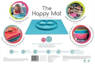 EZPZ EZPZ Talerzyk 2w1 Happy Mat EUHMG001 - Miseczki i talerzyki dla dzieci - miniaturka - grafika 3