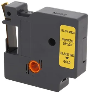Dymo Zamiennik taśmy D1 40923 9mm złota/czarny - Etykiety do drukarek - miniaturka - grafika 2