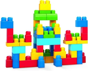 Fisher Price Mega Bloks Klocki 60 Elementów Torba Niebieska Klocki Dla Małych Dzieci DCH55 DCH55 - Klocki - miniaturka - grafika 8