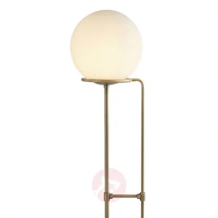 Searchlight Lampa podłogowa Sphere z mosiądzu, szklana kula - Lampy stojące - miniaturka - grafika 2