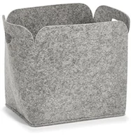 Pudła i pojemniki do przechowywania - Zeller 14369 kosz do przechowywania, wysokość, filcu, antracyt 14368 - miniaturka - grafika 1