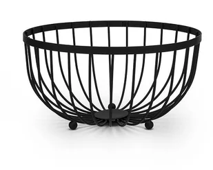 Tadar Czarny Stalowy Kosz na Owoce Miska śr 25 cm uniwersalny - Kosze na owoce - miniaturka - grafika 2