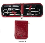 Zestawy do manicure i pedicure - Tradition 3 swords Zestaw do paznokci w czerwonym etui 5292 MCN E1B6-2074F - miniaturka - grafika 1