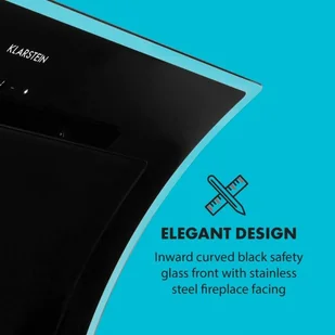 Klarstein Sabia 90 Czarny (CGCH2-Sabia-90-B) - Okapy kuchenne - miniaturka - grafika 10