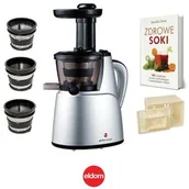 Wyciskarki wolnoobrotowe - Eldom PJ600 srebrny - miniaturka - grafika 1