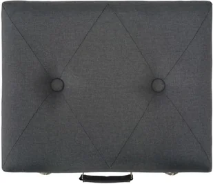 vidaXL Stołki ze schowkami, 3 szt., ciemnoszare, tkanina vidaXL - Pufy i podnóżki - miniaturka - grafika 7