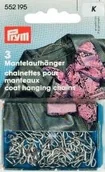 Wieszaki i stojaki - Prym 552195 płaszcz wieszaki żelazo w kolorze srebrnym, 3 sztuki PRYM_552195 - miniaturka - grafika 1