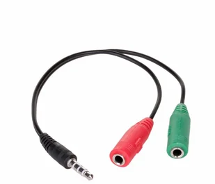 Akyga Audio/Video Splitter AK-AV-08 Mini Jack M 2x Mini Jack F 0 15m kolor czarny - Kable - miniaturka - grafika 2