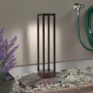 Lampy ogrodowe - Lampenwelt com Słupek oświetleniowy LED Carlota ciemnoszary 65 cm - miniaturka - grafika 1