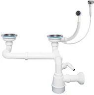 Syfony - Laveo LAVEO SYFON 2 x 3,5" BIAŁY OKS 124A - miniaturka - grafika 1