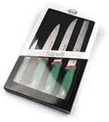 Noże kuchenne - Sanelli Linia sanelli Premana Professional, kuchnia zestaw 4 sztuki:, stal nierdzewna, zielony i czerwony, 909604 - miniaturka - grafika 1