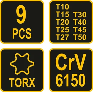 Vorel ZESTAW KLUCZ TRZPIENIOWYCH TORX Z RĘKOJEŚCIĄ 9 SZTUK - Klucze i nasadki - miniaturka - grafika 5