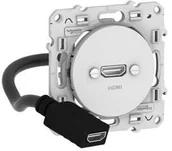 Gniazdka elektryczne - Schneider Gniazdo podtynkowe HDMI Odace S520462 białe - miniaturka - grafika 1