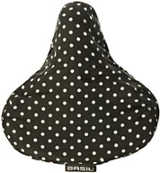 Siodełka rowerowe i akcesoria - BASIL Katharina Pokrowiec na siodełko rowerowe, black + dots 2020 Pokrowce na siodełka - miniaturka - grafika 1