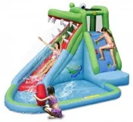 Place zabaw - HAPPYHOP HAPPYHOP DMUCHANIEC ZJEŻDŻALNIA WODNA KROKODYL MAŁY 9240 9240 - miniaturka - grafika 1