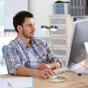 Top Light Lampa stołowa LED Puk Table Twin chrom matowy - Lampy stojące - miniaturka - grafika 2