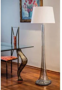 4concepts Stojąca LAMPA podłogowa ZURICH L213018259 abażurowa OPRAWA salonowa biała przezroczysta L213018259 - Lampy stojące - miniaturka - grafika 2
