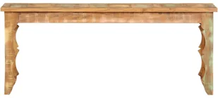 vidaXL Ławka, 110 x 35 x 45 cm, lite drewno odzyskane vidaXL - Ławki do przedpokoju - miniaturka - grafika 3