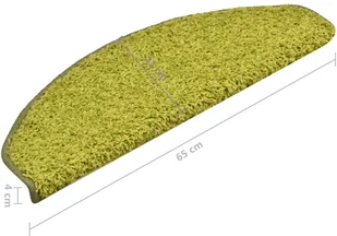 vidaXL Nakładki na schody, 15 szt., zielone, 65x21x4 cm - Dywany - miniaturka - grafika 8